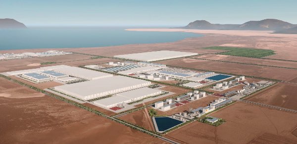 Geothermal and solar farms with CalEthos development site marked